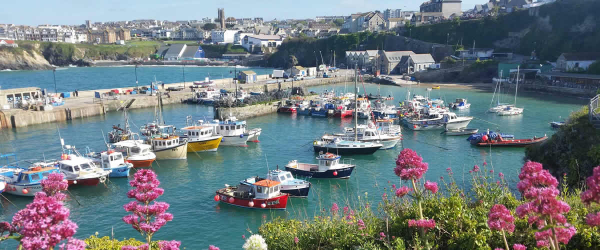 Boats in Newquay Harbour, credit Visit Cornwall